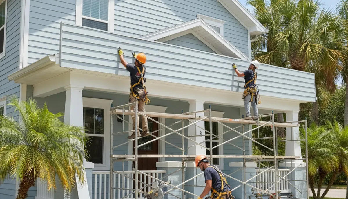 Vinyl siding installation service in Tampa, FL for a residential home exterior