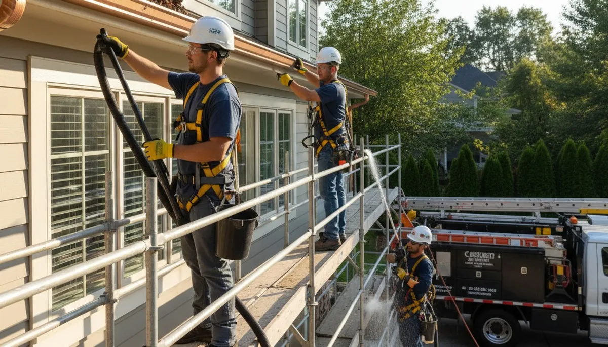 Tampa, FL gutter cleaning service by FX Remodeling & Exteriors for clear, protected gutters
