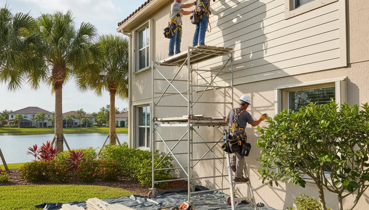 Vinyl siding installation service in Tampa, FL for a local home exterior project